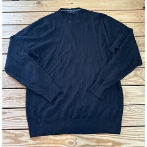 Barkers Wool Sweater Size Large Men’s Black 100% ZQ Merino